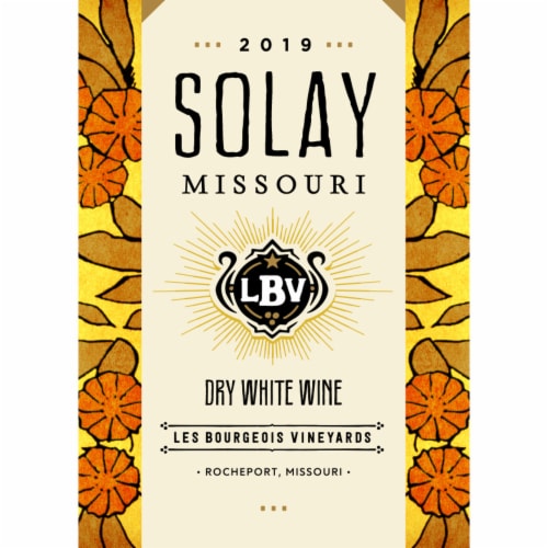 Les Bourgeois Vineyards Solay Missouri White Wine Perspective: back