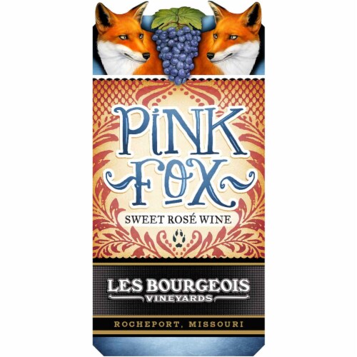 Les Bourgeois Vineyards Pink Fox Missouri Rose Wine Perspective: back