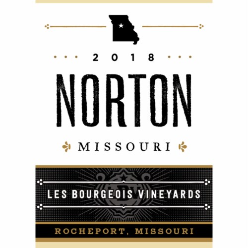 Les Bourgeois Vineyards Norton Missouri Red Wine Perspective: back