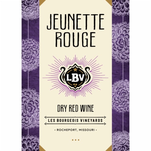 Les Bourgeois Vineyards Jeunette Rouge Missouri Red Wine Perspective: back