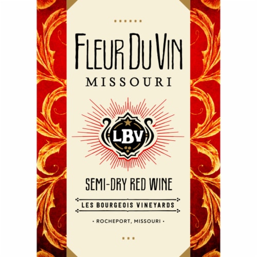Les Bourgeois Vineyards Fleur Du Vin Missouri Red Wine Perspective: back