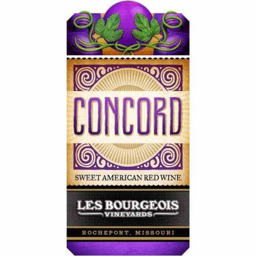 Les Bourgeois Vineyards Concord Red Wine Perspective: back