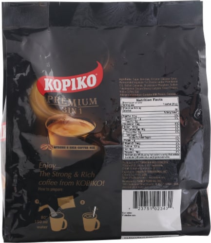 Kopiko 3-in-1 Instant Coffee Mix Sachets Perspective: back