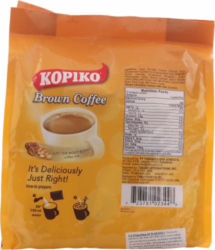 Kopiko Brown Instant Coffee Mix Sachets Perspective: back