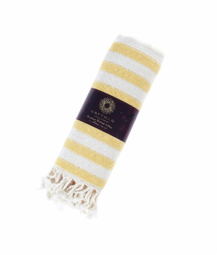 KAFTHAN Textile Gocek Turkish Cotton Single Bath and Beach Towel Perspective: back
