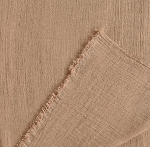 Textile Muslin Striped Cotton Full Coverlet Perspective: back