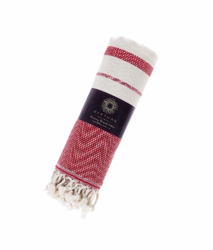 KAFTHAN Textile Bianca Ⅱ Turkish Cotton Single Bath and Beach Towel Perspective: back