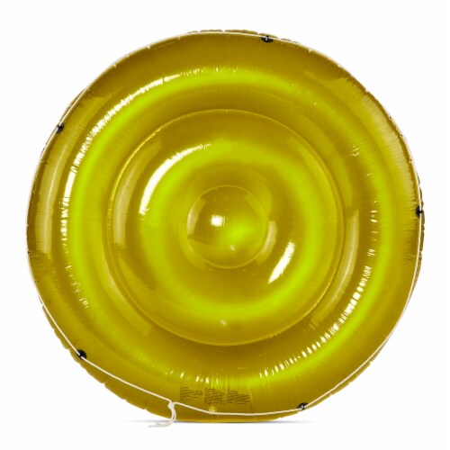Swimline 72 Inch Swimming Pool Inflatable Sun Tan Lounger Island Float, Yellow Perspective: back