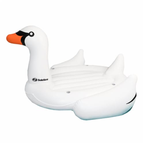 Swimline Giant Swan Inflatable Ride On Swimming Pool Float Raft