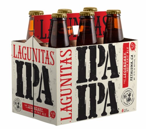 Lagunitas, IPA India Pale Ale, Craft Beer, Bottles Perspective: back