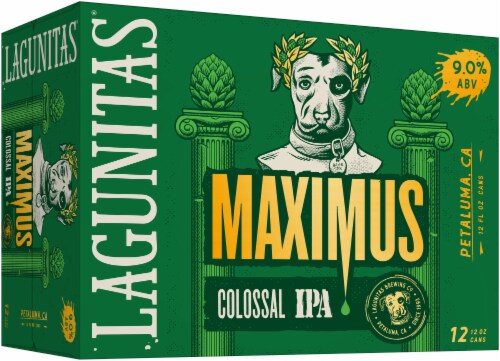 Lagunitas Maximus Colossal IPA Craft Beer Cans Perspective: back