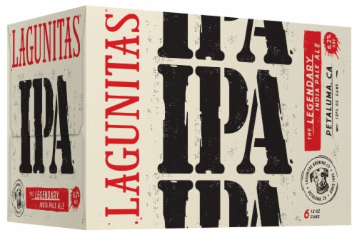 Lagunitas® IPA Craft Beer Cans Perspective: back