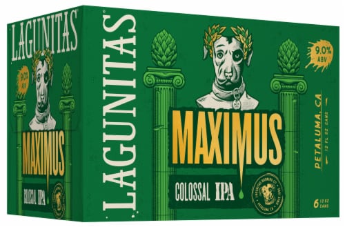 Lagunitas® Maximus Colossal IPA Craft Beer Cans Perspective: back