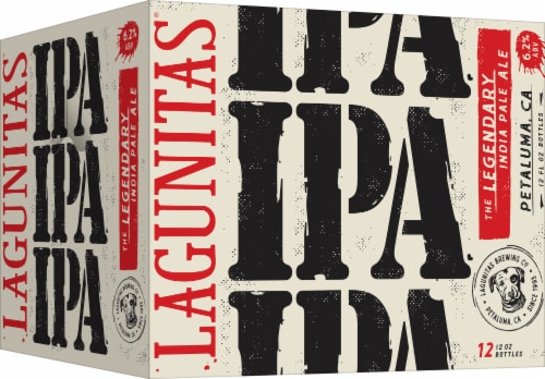 Lagunitas® IPA Craft Beer Bottles Perspective: back