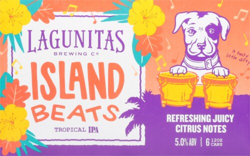 Lagunitas Island Beats Tropical IPA Craft Beer Cans Perspective: back