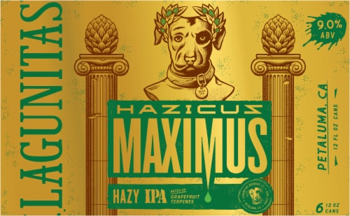 Lagunitas® Hazicus Maximus IPA Craft Beer Cans Perspective: back