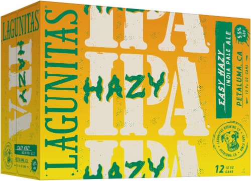 Lagunitas® Easy Hazy IPA Craft Beer Cans Perspective: back