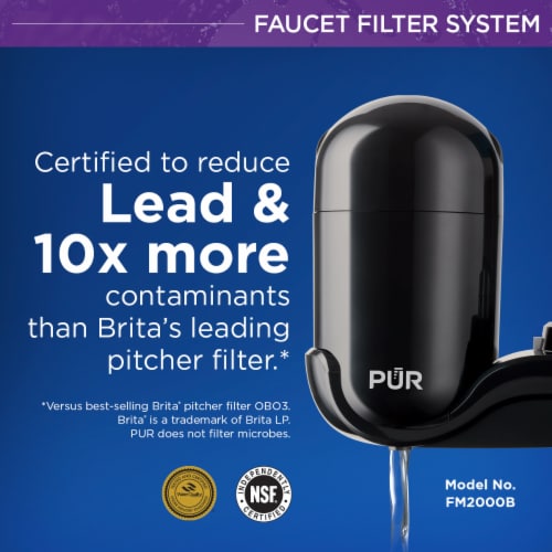 Pur® Black Basic Faucet-Mount Water Filtration System Perspective: back