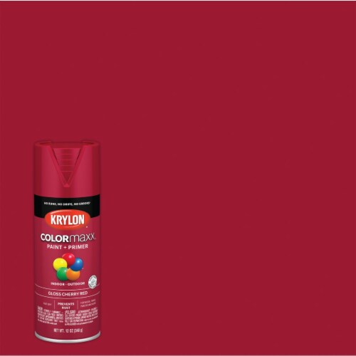 Krylon® ColorMaxx Gloss Cherry Red Spray Paint & Primer Perspective: back