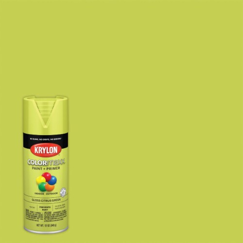 Krylon® Colormaxx Gloss Citrus Green Spray Paint & Primer Perspective: back