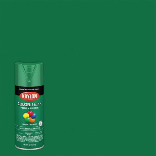 Krylon® Colormaxx Gloss Emerald Green Spray Paint & Primer Perspective: back