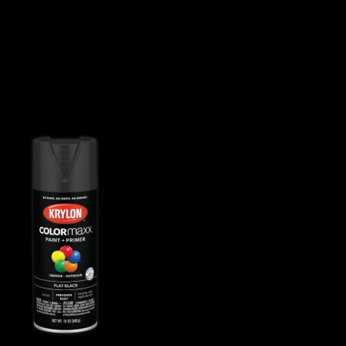 Krylon® Colormaxx Flat Black Spray Paint & Primer Perspective: back
