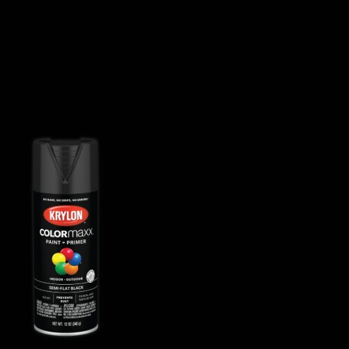 Krylon® ColorMaxx™ Indoor/Outdoor Spray Paint + Primer - Semi-Gloss Black Perspective: back