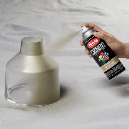 Krylon® Fusion All-In-One™ Paint + Primer - Metallic Dark Metal Perspective: back