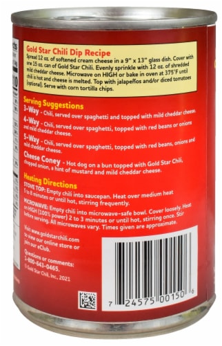 Gold Star® Cincinnati Style Chili Perspective: back