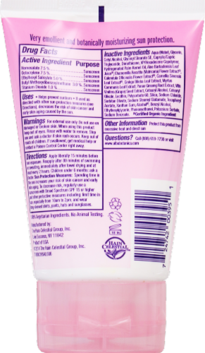 Alba Botanica Sensitive Skin Facial Sunscreen Perspective: back