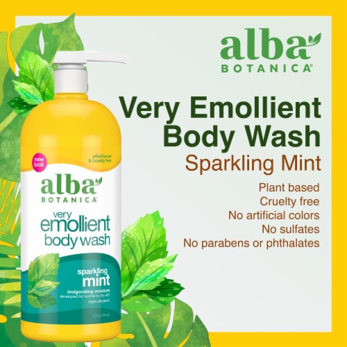 Alba Botanica® Sparkling Mint Very Emollient Body Wash Perspective: back