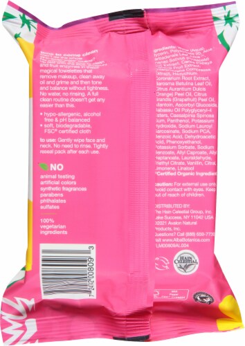 Alba Botanica® Hawaiian Pineapple Enzyme 3-In-1 Clean Towelettes Perspective: back