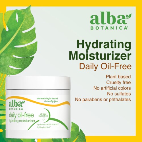 Alba Botanica Hawaiian Oil-Free Moisturizer Aloe & Green Tea Refining Perspective: back