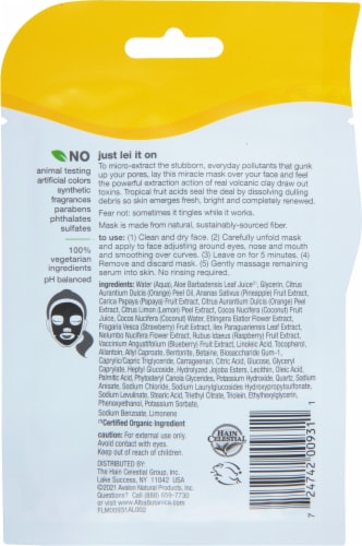 Alba Botanica® Volcanic Clay Hawaiian Detox Sheet Mask Perspective: back
