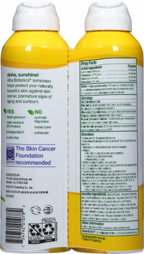 Alba Botanica® Hawaiian Coconut Sunscreen Spray SPF 50 Perspective: back