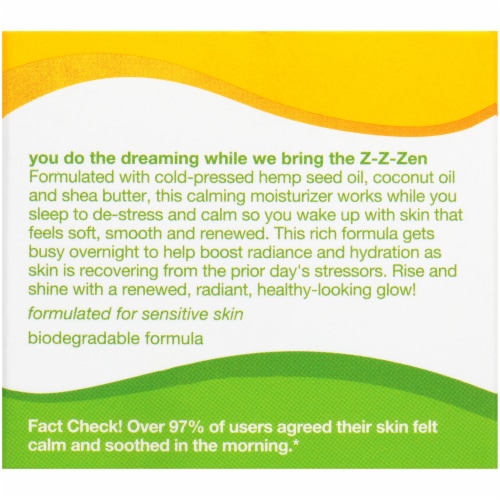 Alba Botanica® Hemp Goodnight Cream Perspective: back