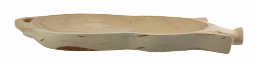 Hand Carved Wooden Pig Platter Decorative Serving Tray 24 inch Perspective: back