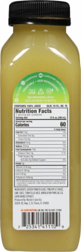 Natalie's Pineapple Hint of Lime Lions Mane Himalayan Salt Tomato Juice Beverage Perspective: back
