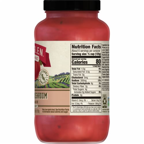 Muir Glen™ Organic Portabella Mushroom Pasta Sauce Perspective: back