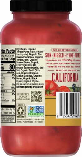Muir Glen™ Organic No Sugar Added Fire Roasted Tomato Pasta Sauce Perspective: back