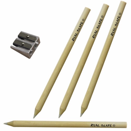 Real Slate Chalk Pencils 5/Pkg W/Sharpener Perspective: back
