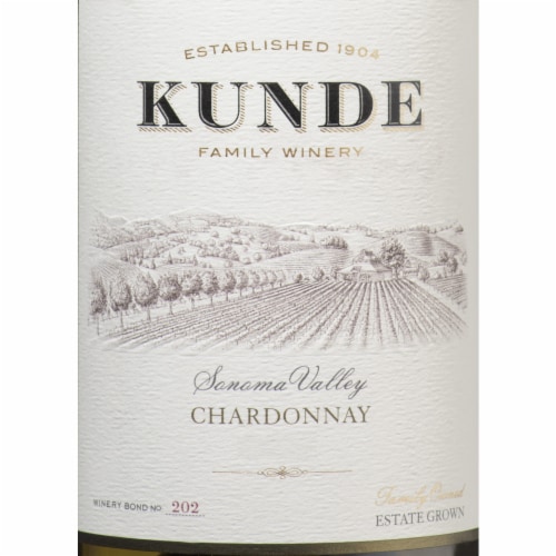 Kunde Family Estate Chardonnay California White Wine Perspective: back