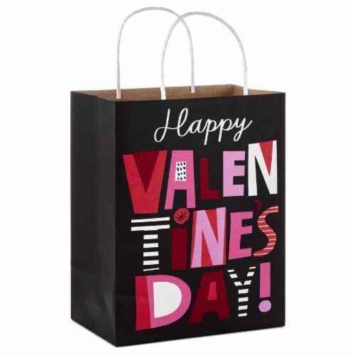 Valentine's Day Bag #73: Hallmark Medium Stiff Handle Gift Bag Bundle (Valentine's Hearts) Perspective: back