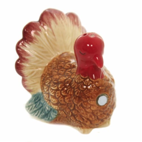 Tabletop Kissing Thanksgiving Turkey S/2 Salt Pepper Shaker Magnetic 10463  ., 1 - Fred Meyer