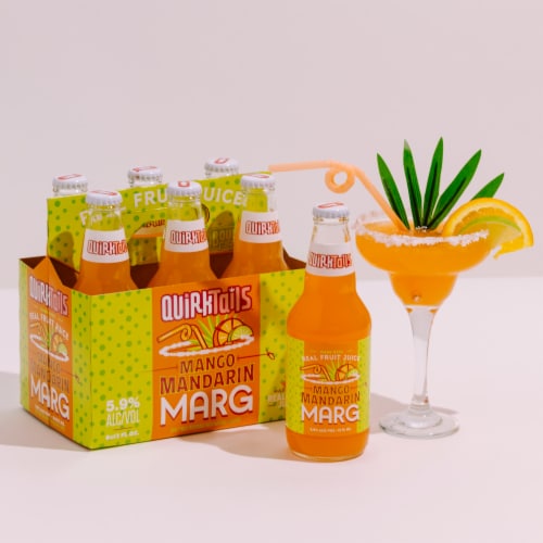 Quirktails Mango Mandarin Margarita FMB 6pk Bottles Perspective: back