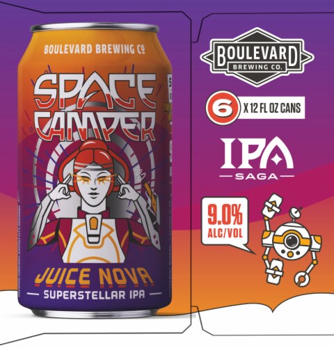 Boulevard Space Camp Juice Nova IPA Craft Beer Perspective: back