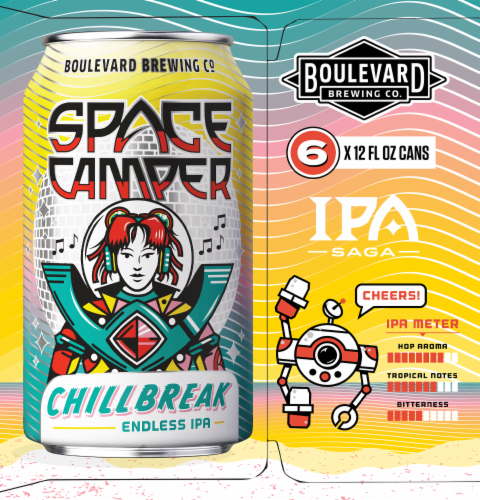 Boulevard Brewing Co® Space Camp Chillbreak Endless IPA Craft Beer Perspective: back
