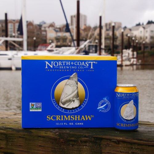 North Coast Brewing Co. Scrimshaw Pilsner Style Beer Perspective: back
