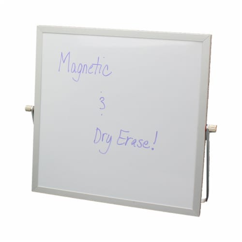 Flipside Products Magnetic Flip Easel 12  x 12  White/Silver Melamine (FLP50005) Perspective: back