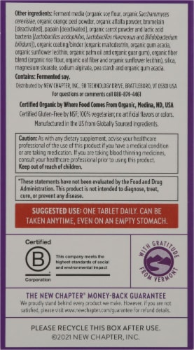 New Chapter Organics Every Man's One Daily Whole-Food Multivitamin Perspective: back